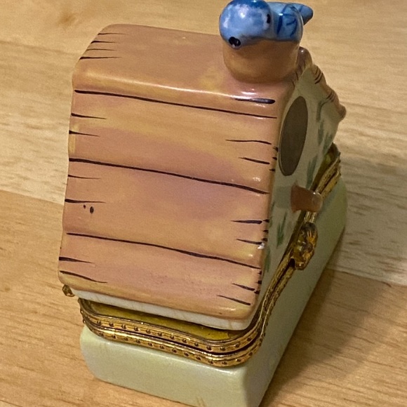 Vintage Birdhouse Trinket Box w/Blue Bird - Picture 5 of 6